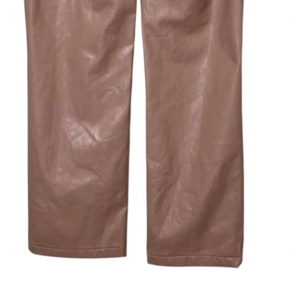 Abercrombie & Fitch 90s Curve Love Pants Size 28 Brown Faux Leather Night Out